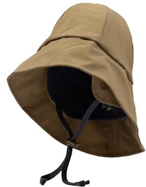 Mikk-line Cappello impermeabile da pioggia per bambini, con protezione UV e sottogola | cappello antivento e impermeabile per ragazzi e ragazze | cappello viola outdoor per autunno e inverno, Kelp, 43