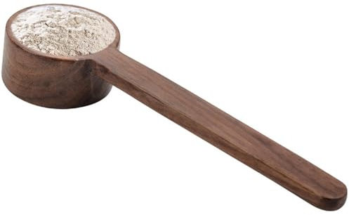 Cuchara de madera – Cuchara en polvo de nogal negro | Cucharas medidoras de té, cucharadas, especias, utensilios de cocina para café y granos