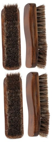 WOFASHPURET 4stücke Schuhbürsten Pack Praktische Reinigungswerkzeuge Für Schuhe Strapazierfähige Borsten Für Wildlederschuhe Komfortabler Holzgriff Für Schuhpflege