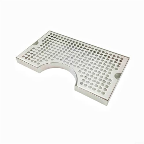 Hasaller Ke-gerator Beer Drip Trays U-Shaped Stainless Steel Beer-Drip Tray Beer-Keg Drip Tray Ke-gerator Accessories Bar Drip Trays Beer Tower Tray-Mat for Home Bar Ke-gerators Fridge