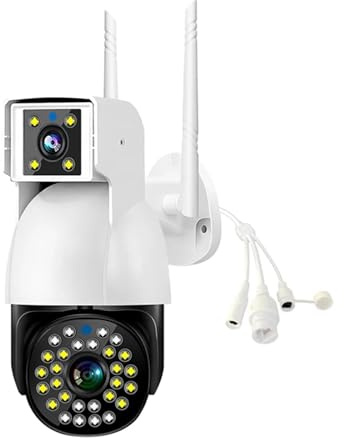 Telecamera di sicurezza per esterni, telecamera IP 4G Sim per esterni, impermeabile, doppia lente, visione notturna CCTV, protezione di sicurezza domestica, monitor di sicurezza domestica, telecamera