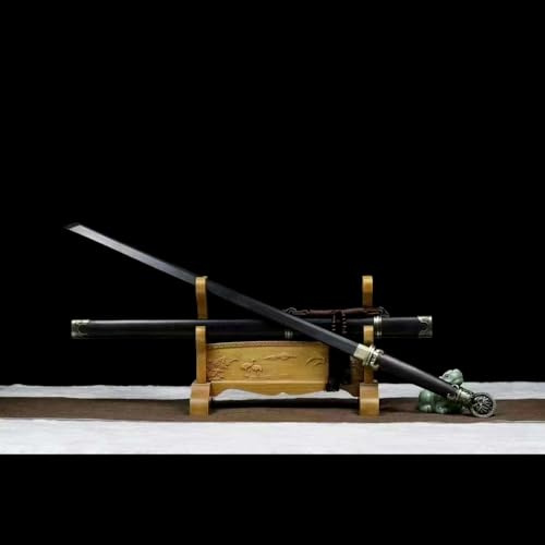 HJHUUA Holzschwerter mit Scheide,gerades Holzschwert,handgefertigtes Bokken,105 cm