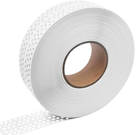 BSTDAYEVER Generisches Nahtabdeckband Gipskarton Fugenband Selbstklebend 30Mx5CM Eckschiene Trockenbau PVC Kantenschut Dichtungsband zum Verbinden Von GK-Platten Wandecken und Wandrisse Ausbessern