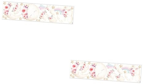 ibasenice 2stücke Cartoon Wandsticker Für Kinderzimmer Selbstklebend Kreative Wanddeko Mit Mond Sternen Und Blumen Langlebig Und Für Jungen Und Mädchen