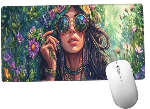Cute Alfombrilla Ratón 1400x600x3mm Alfombrilla Raton XXL con Base de Goma Antideslizante, Accesorios Gaming Paisaje, Ordenador Gamer Regalos, Mouse Pad Gaming Mejora La Precisión Y La Velocida Y1262