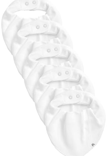 NEXT Nyfödda unisex 5-pack babyhaklappar Vit One Size