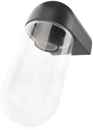 EMOS - Außen-Wandleuchte CASSIA für Haus und Garten mit E27 Fassung - wasserdichte Gartenbeleuchtung für E27-Birne max. 15 W - Leuchtkörper mit Gehäuse aus Aluminium zur Wandmontage