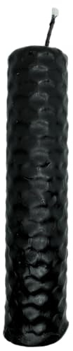 HOSTENATURA Vela de Miel Cera de Abeja Negra - 10x2,5cm - Protección, contra Envidias, contra Mal de Ojo, contra Hechizos