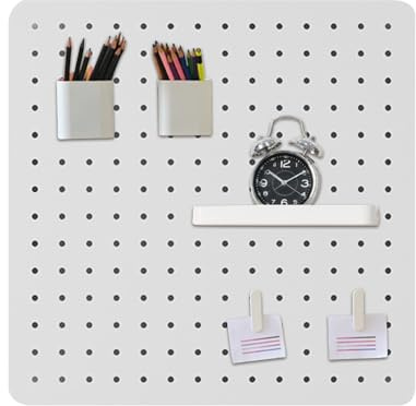 Derwrtup Panneau Organisateur Perforé | Panneau Mural de Bureau | Panneaux de Rangement Décoratifs pour Fournitures de Bureau et Chambre