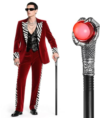 AUYAO Halloween Gothic Vintage Gehstock Zauberer Zauberstab Cosplay Props | Steampunk Gehstock Spielzeug Zauberstab Pharao Zepter Zauberer Kostüm Gothic Looks Fasching Party Halloween Karneval