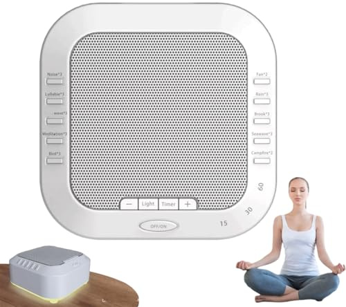 Ora Sound Machine Solfeggio Frequencies,28 Soothing Sounds,Three Timing Modes,2025 New White Noise Sound Machine,3 Color Soft Night Light for Meditation,Sleeping,Yoga,Relaxation
