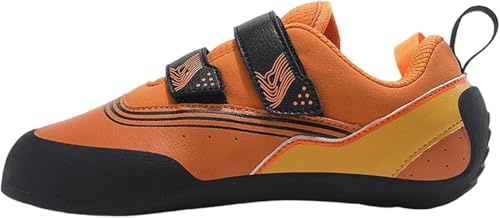 Klätterskor Herr Dam Lätta Halkfria Inomhus Utomhus Klätterskor for Ungdom Specialiserade inomhusklätterskor for nybörjare Boulderingskor(Orange,44 EU)