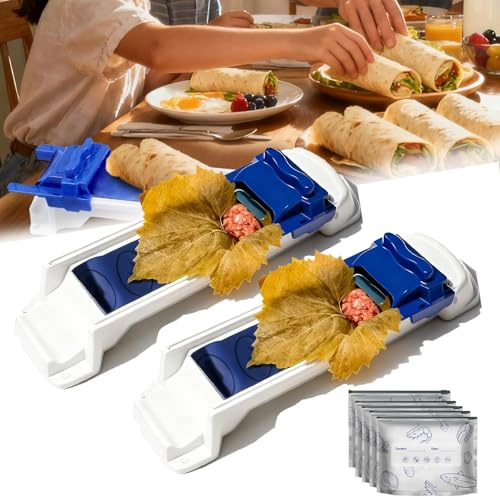 Lumpia rullmaskin, 2026 ny vårrulle, rullande verktyg för grönsaker kött, multifunktionellt plastäggrulle, för gör-det-själv-sushi och mer, lättanvänt köksverktyg för nybörjare (2 st)