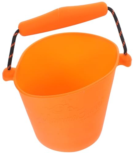 TOGEVAL Tragbarer Falteimer aus Verschleißfestem Silikongel mit Verstellbarem Griff 1,5 L Wassereimer für Outdoor Camping und Kinderspielzeug Zufällige Farbe