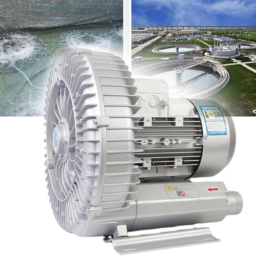 Ventilatore ad anello vortice ad alta pressione, ventilatore rigenerativo 220V, monofase, 120W-1100W, pompa a vuoto industriale per soffiaggio o aspirazione, grande flusso d'aria