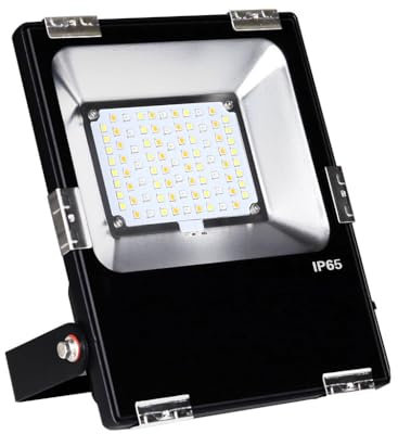 Proyector LED RGB + CCT 50 W radiofrequence RGB + ww-cw RGB + CCT sin