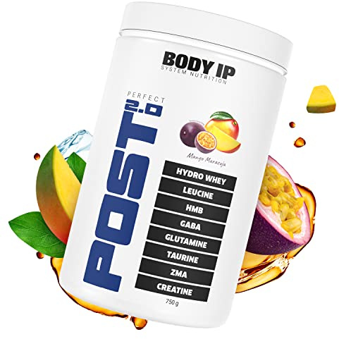 BODY IP Perfect Post 2.0 | Mango Maracuja | Post Workout Shake 580g | Enthält EAAs, Glutamin, Leucine, Citrullin, Taurin, HMB, Magnesium & Vitamin B6 und 3,4g Creatine Monohydrat pro Portion