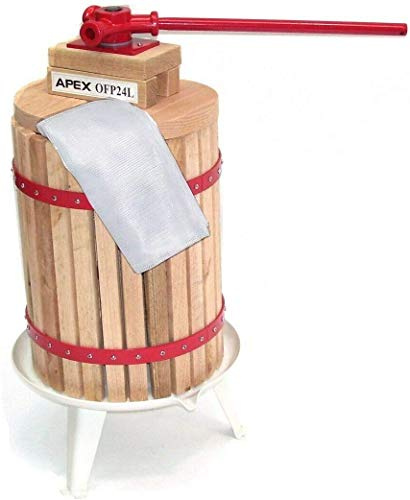 D+L Obstpresse mit 2X Presstuch Maischepresse Weinpresse Apfelpresse AWZ Saftpresse Obst 24L