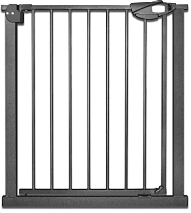 Froadp Barrière de Sécurité Extensible, Barrière de Pression sans Perçage, Grilles de Porte Barrières pour Bébé et Chiens, Porte de Protection D'escalier en Métal Largeur Réglable(Noir, 75-85cm)