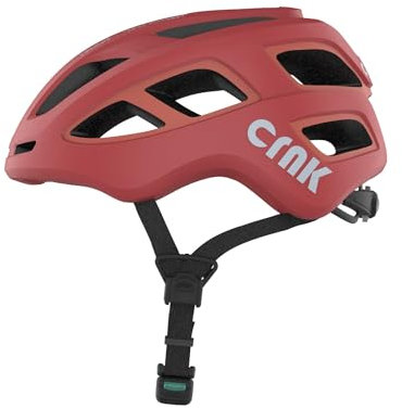 CRNK Veloce Fahrradhelm – Leichter & Stylischer Unisex Helm für E-Bike, Rennrad & Mountainbike – In-Mold Bauweise für Stoßabsorption – Magnetverschluss & Verstellbare Gurte – Rot – L
