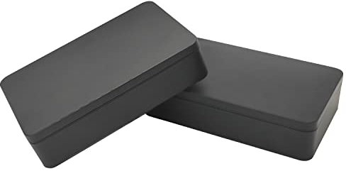 WestKaiba Pack of 2 Tin Box Metal Storage Box Large Container Box for Money Coin Candy Key, Black