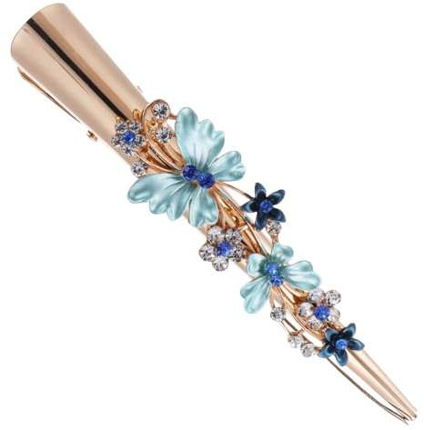 FRCOLOR Große Metall Haarspange Entenschnabel Mit Vintage Blumen Design Legierung Haarklammer Für Damen Stilvolles Haarschmuck Zubehör Für Party Festival Und Alltag