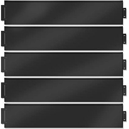UISEBRT Rasenkante Verzinkt Metall Beetumrandung Mähkante Palisade 100x15/18cm (Schwarz, Länge 10m - Höhe 18cm)