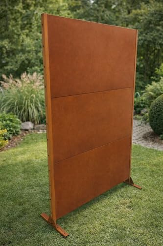 ESTEXO XXL Sichtschutzelement Sichtschutz Edelrost 190x120 cm Sichtschutzwand Gartendekoration Zaun Rost Metall