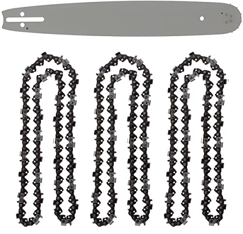 Guide 16 pouces (40 cm) avec lot de 3 chaînes 66 maillons pour tronçonneuse