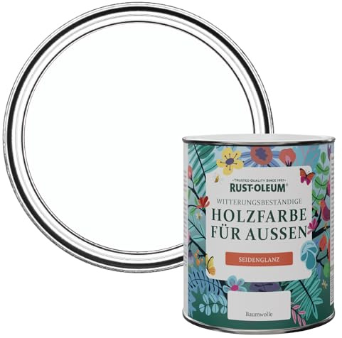 Rust-Oleum White Mould-Resistant Garden Paint In Satin Finish - Cotton (WHITE) 750ml