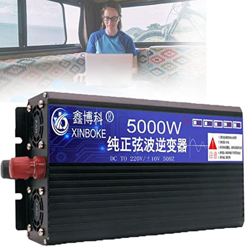 3000W Transformer 4000W 5000W Pure Sine Wave Power Inverter DC 12V 24V To AcC 110V 220V Car Converter with 2 AC Outlets Voltage Transformer for Car Rv Truck Travel Camping Boat,24V-5000W