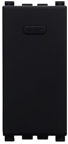 1 Pezzo Interruttore 1P 16A Unipolare, Compatibile Con Vimar Arkè, Colore Nero