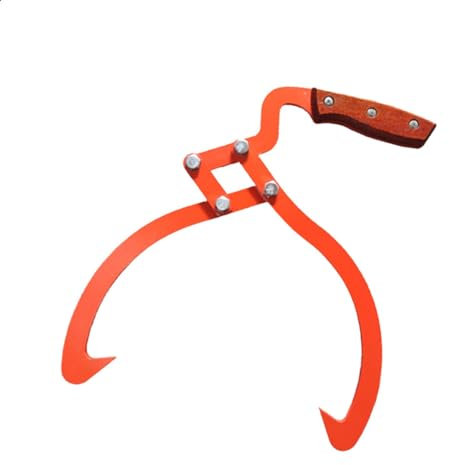 JISADER Timber's Tongs Log Lifting Grab Hook for Lifting Logs in The Garden, Multi, Maximum Opening 51cm