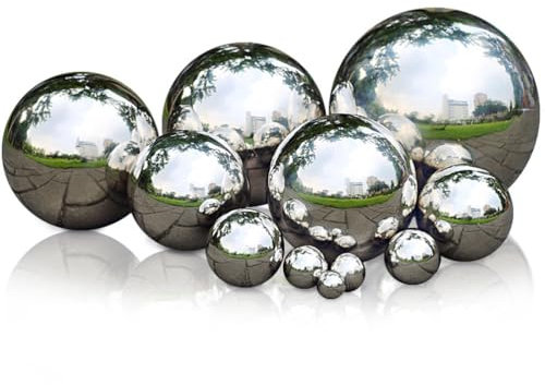 BESPORTBLE Garden Mirror Balls: Stainless Steel Shiny Sphere Outdoor Gazing Ball Hollow Globe Mirror Polished for Ornaments Outdoor