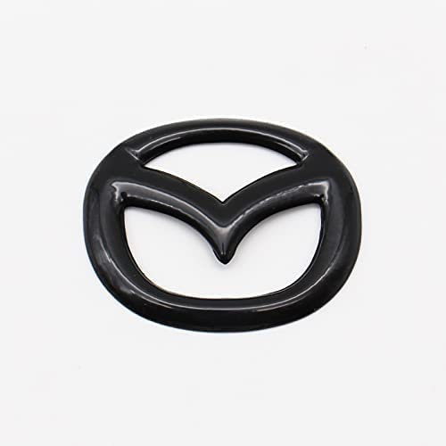 TALCUS Auto Lenkrad Abzeichen Aufkleber für Mazda 3 6 CX-3 CX-5 CX-9 Emblem Logo Aufkleber Styling Modifikation Innenraum Zubehör Schwarz