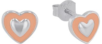 Prinzessin Lillifee Ohrstecker 925 Sterling Silber Mädchen Kinder Ohrschmuck, 0,7 cm, Silber, Herz, Kommt in Schmuck Geschenk Box, 2037935