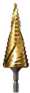 Stufenbohrer, Spirale, gerade, gerillt, Dreieck, Sechskant, Schnellwechselschaft, 1 Stück(Size:5-35mm(13 Steps))