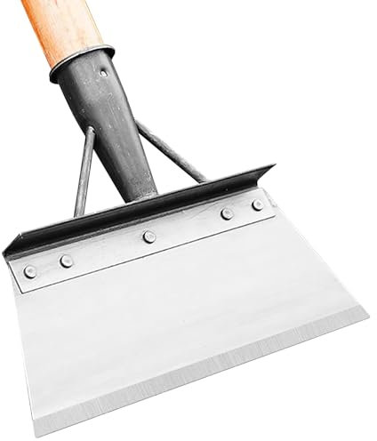 Multifunktionale Reinigungsschaufel, Gartenschaufel Groß Flache Schaufel Garten aus Manganstahl Stoßscharre für Unkraut Entfernen und Moos, Gartengeräte zum Schneeschaufeln Enteisen