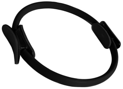 JISADER Anello per Pilates Anello per Fitness Dispositivi per l'Allenamento per l'Allenamento Attrezzatura per Pilates Domestico Anello per Yoga Elastico per, Nero