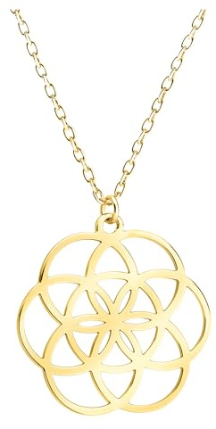 SOFIA MILANI - Damen Halskette 925 Silber - vergoldet/golden - Blumen Ornamenten Anhänger - N0783