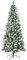 HOMCOM Künstlicher Weihnachtsbaum, 180 cm Christbaum mit Kunstschnee 630 Astspitzen faltbar Standfuß, für Weihnachtsfest, Indoor, Grün+Weiß