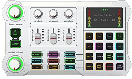 CVNIMV Carte Son en Direct pour Ordinateur et téléphone Portable X10 avec Port XLR OTG 48 V Interface de mixage Enregistrement