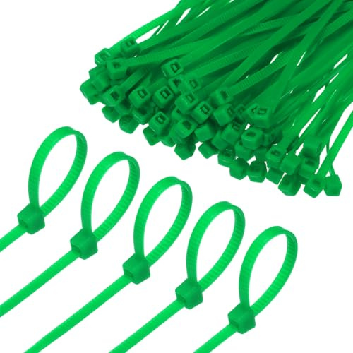 M METERXITY 1000-Pack Nylon Zip Ties 6 Inch 18 Lbs Nylon Cable Wire Ties Self-Locking Cable Zip Ties for Indoor/Outdoor/Home/Office/Garden/Workshop/Bundling Securing [Green]
