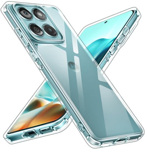 iVoler Anti Ingiallimento Chiaro Cover per Motorola Moto Edge 60 Fusion 5G / Edge 60 5G, Antiurto di Grado Militare Trasparente Sottile Anti Graffio Custodia Case con Paraurti Assorbimento degli urti