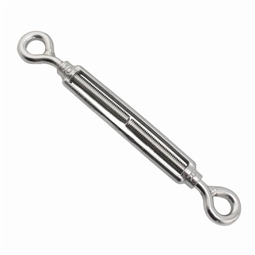 ZHOUXYFDC Turnbuckle Hook 3 Pcs M4 M5 M6 M8 M10 M12 M14 304 Stainless Steel Eye And Eye Turnbuckle Wire Rope Tension Tightener(M8)