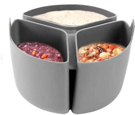 Slow Cooker Liner, 3-Compartment Silicone Slow Cooker Divider Dishwasher-Safe Cooking Liner Cooker Accessories for Home Kitchen, 18×12cm