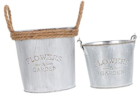 Cabilock 2pièces Seaux à Fleurs Vintage avec Poignées Seaux De Jardinage pour Décorations De Ferme à Fleurs pour Jardin