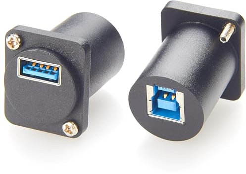 Plinkwirekb Tipo D USB 3.0 B a USB 3.0 A Modulo Connettore Femmina Presa Chassis Adattatore Convertitore Pannello Montaggio Jack Connettore USB A a USB B