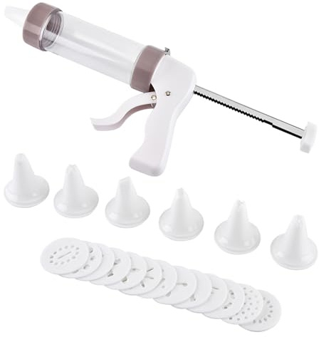 Cream Decorating Tool, Cookie Maker Press G-un Kit Bisc-uit Making and Icing Set, Baking Press Tool, Multifunctional, Easy to Clean, 22x14.5cm, for Cake Decorating