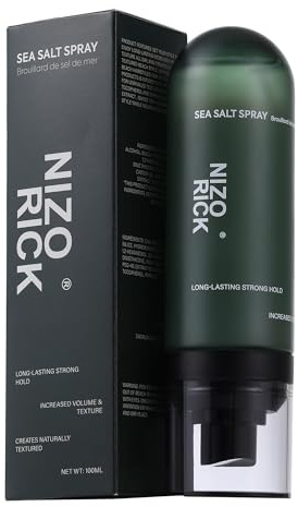 NIZORICK Salzwasserspray Haare 100ml, Reisegröße, Sea Salt Spray Hair Men, Natürliches Volumen und Textur, Starker Halt, Nicht Fettend